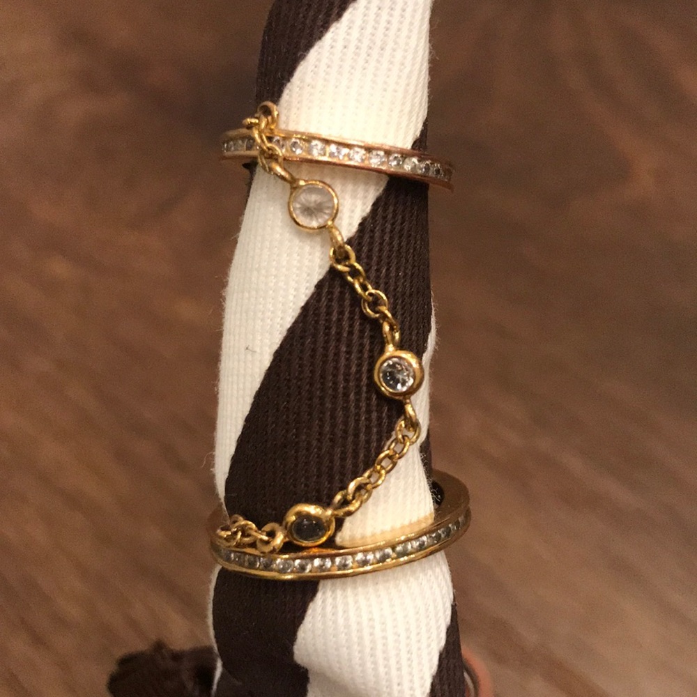 Henri Bendel Double Chain Ring